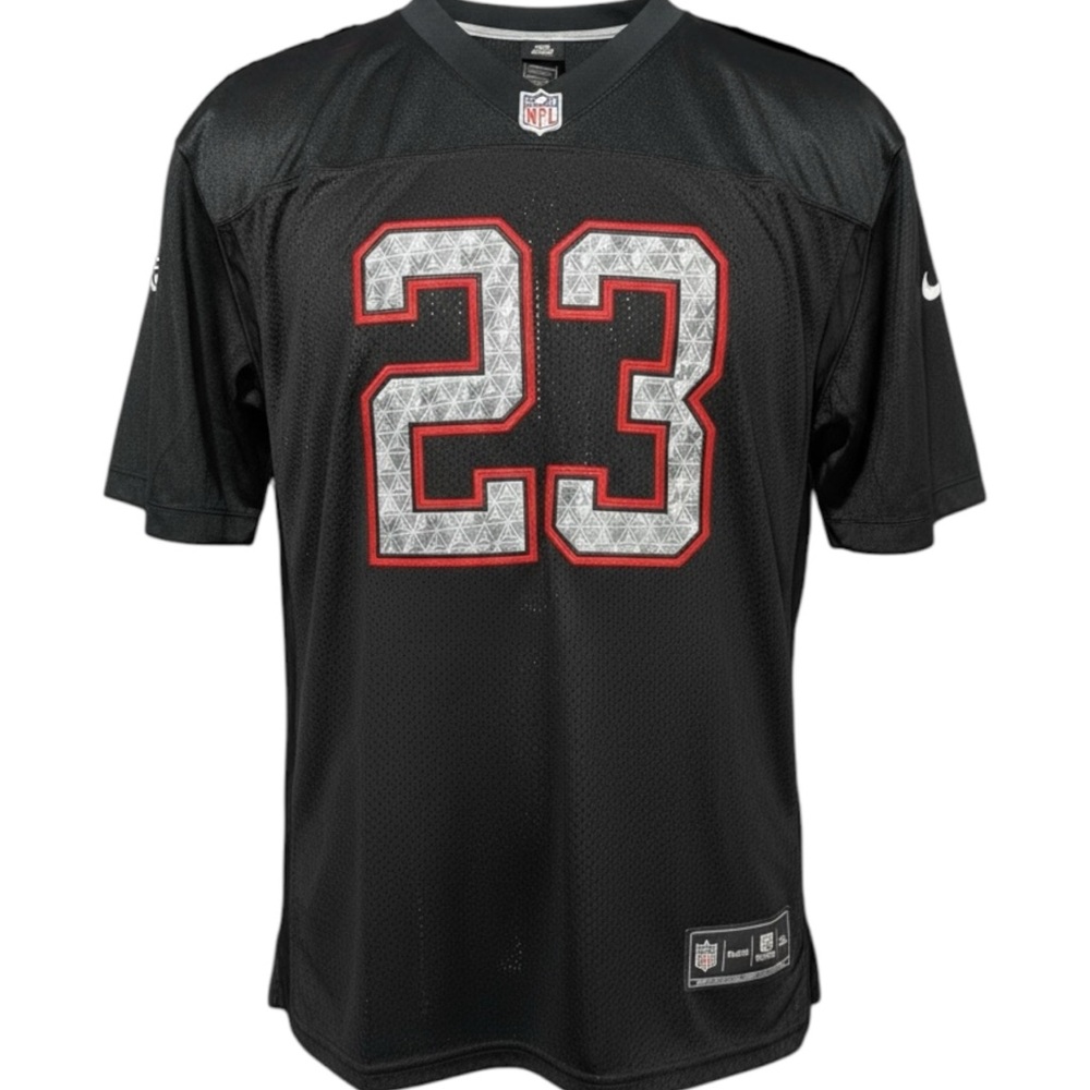 Reebok Men's Black and Red Texans Foster Jersey Men 2XL